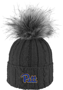 Pitt Panthers LogoFit Alps Pom Womens Knit Hat - Charcoal