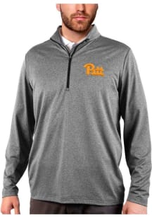 Mens Pitt Panthers Black Antigua Rally Qtr Zip Pullover
