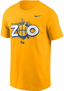 Pitt Panthers Gold Nike 2024 Oakland Zoo Mens Basketball Short Sleeve T Shirt
