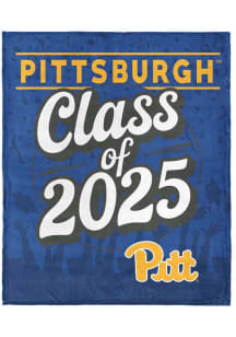 Blue Pitt Panthers Class of 2025 Silk Touch Fleece Blanket