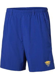 Mens Pitt Panthers Blue Columbia Heat Seal Backcast Shorts