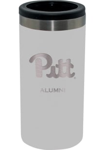 White Pitt Panthers Alumni 12oz Slim Stainless Steel Coolie
