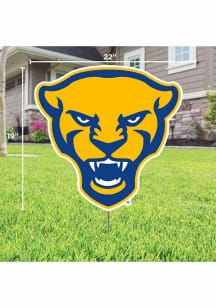 Gold Pitt Panthers Mascot Yard Sign
